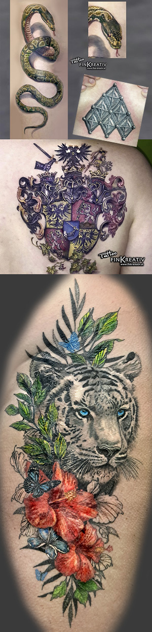 realistictattoo graz schlange wappen