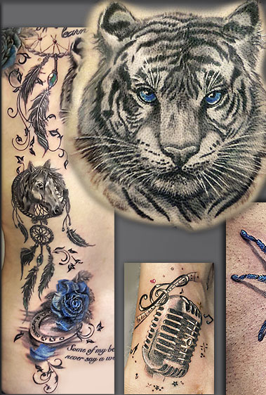 tattoo, graz, ring, coverup, tiger, traumf�nger, rose